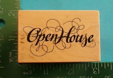 PSX Designs F-1241 OPEN HOUSE Rubber Stamp Saying