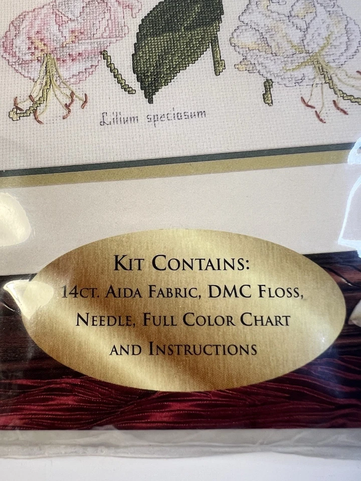 Stitchworld X-Stitch (1997) "Lily Botanical" No. 10-106 Complete Kit - Image 2 of 4