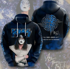 Kiss Band X Ace Frehley 1951-2025 Thank You For The Memorie 3D Hoodie