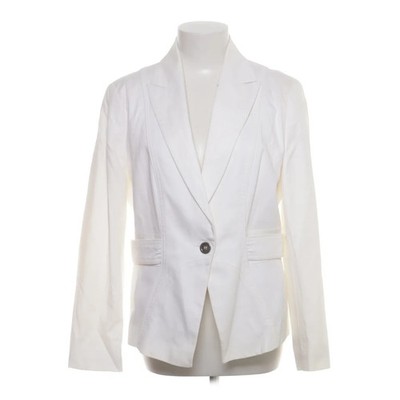 Zara Basic, Blazer, Größe: XL, Weiß, Acetat/Baumwolle/Elasthan, Einfarbig #v5k