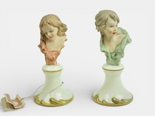 Pair of Capodimonte Nico Venzo Porcelain Bust Figures