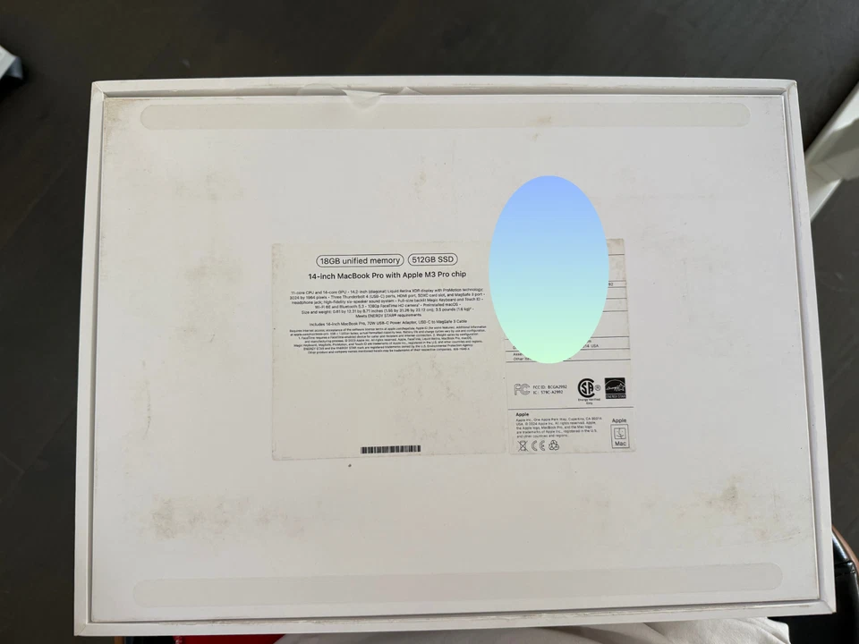 MacBook Pro 14 Nov 2023 M3 Pro 11-Core CPU 14-Core GPU 18GB 512GB - Damaged LCD - Image 3 of 3