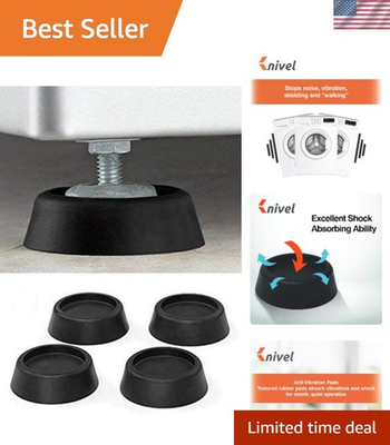 #ad Black Washer Dryer Anti Vibration Rubber Pads Set of 4 $27.99