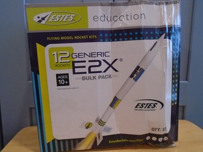 Estes Generic E2X Rocket Bulk 12 Pack Beginner Model Rocket Kits #1764~NEW