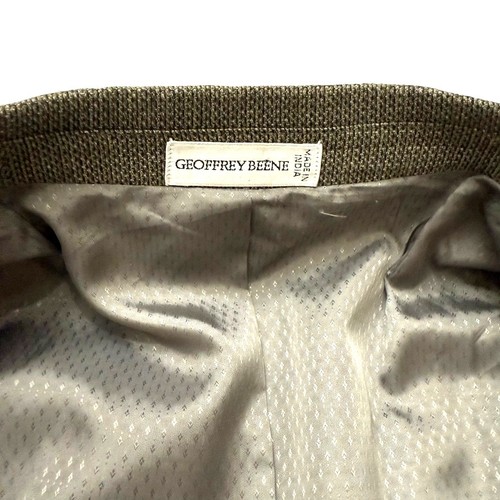 Geoffrey Beene Beige Pattern Blazer Mens 40R - Picture 7 of 8