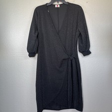 Blue Leopard Shimmer Wrap Dress SZ 2X