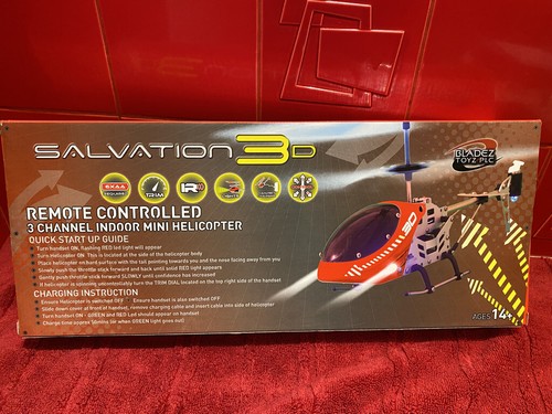 Helicóptero interior Bladez Toys Salvation, control remoto de 3 canales, negro o rojo - Imagen 2 de 5