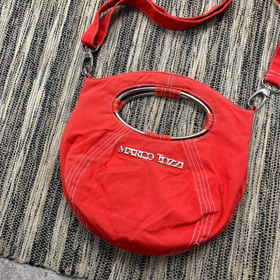 Vintage Marco Tozzi Y2K Red Handle Crossbody Shoulder Women's Bag - Image 4 of 4