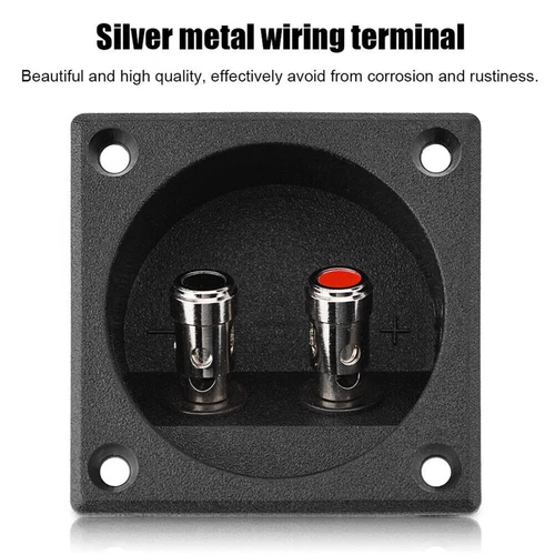4x Lautsprecher Box Terminal 2 Draht Rund Feder Cup Stecker Subwoofer Gehäuse - Bild 11 von 14
