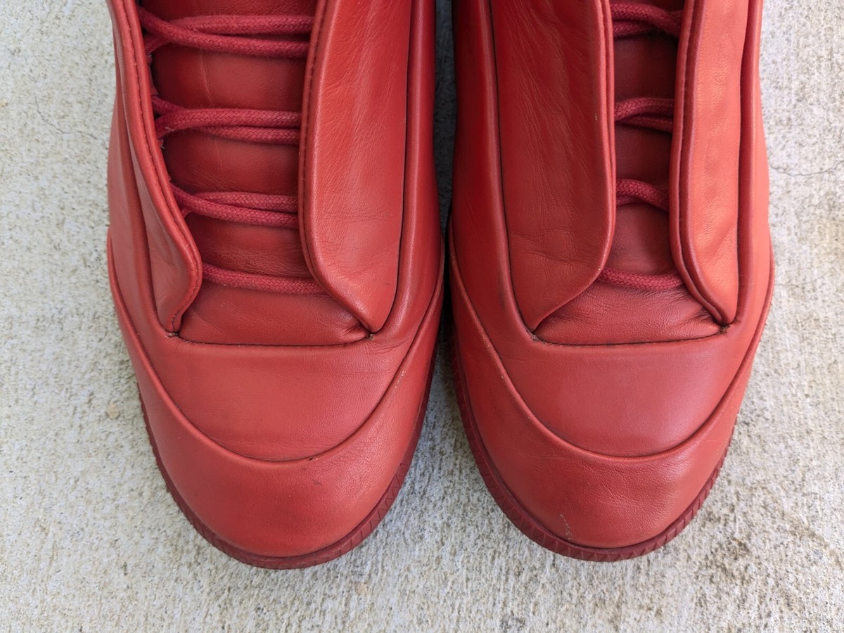 Maison Margiela Future Red Black Men 9 42 Leather High Top