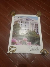 Greenbrier Resort Hotel North Entrance Rhododendron 31"x23" Advertising Poster
