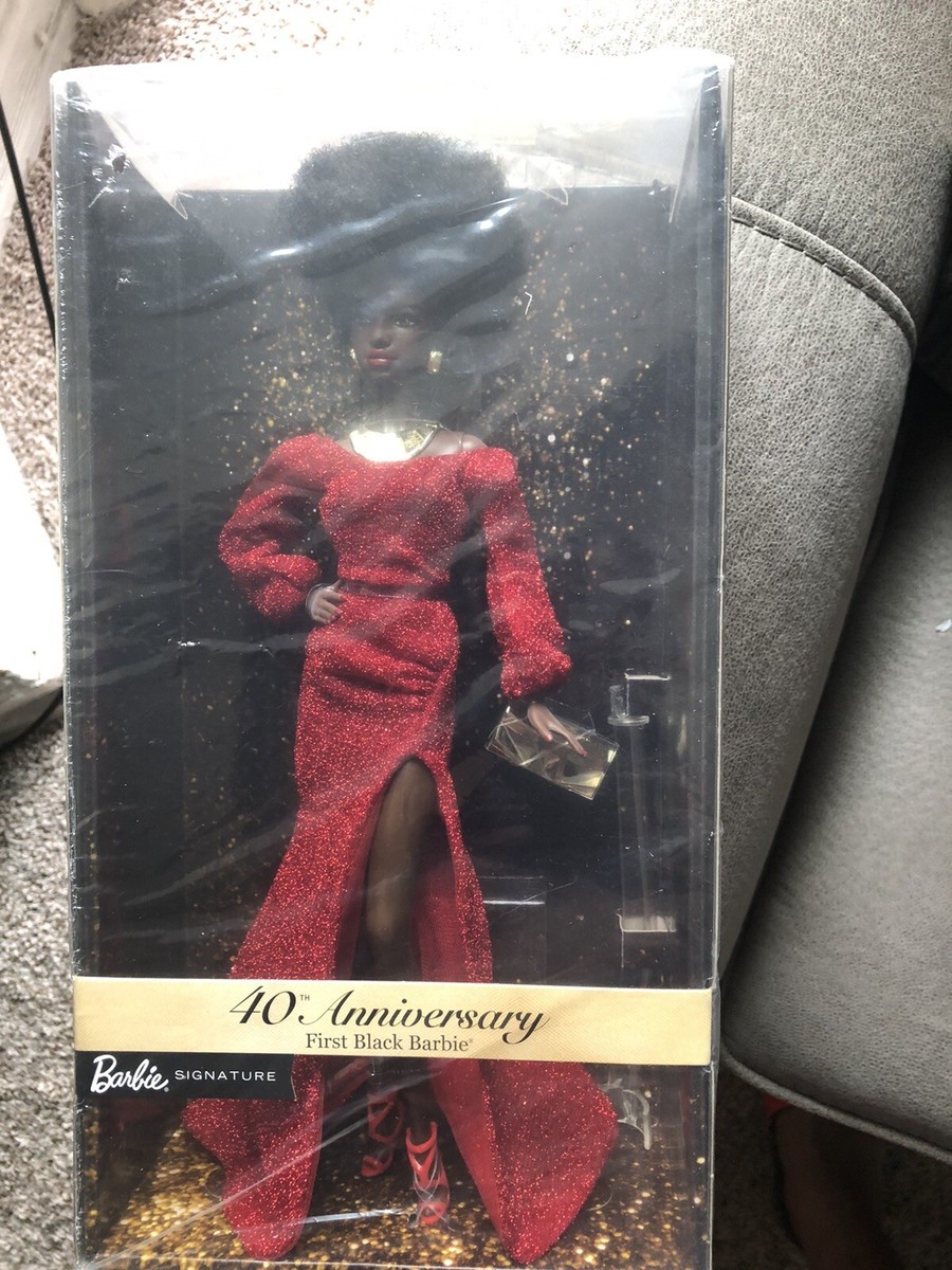 Barbie Dolls 40th Anniversary Black Barbie 2020 Mattel GLG35 First