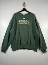 NFL Mens Green Bay Packers NFL Football Sweatshirt Green Sz XL 26.5x28.5