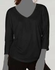 Inc International Concepts Women's Black Chain-Detail Dolman Top Size XXL