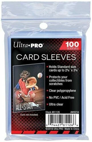 Ultra PRO - Protèges Cartes x 100 Sleeves souples (Transparent) 67x93mm Standard