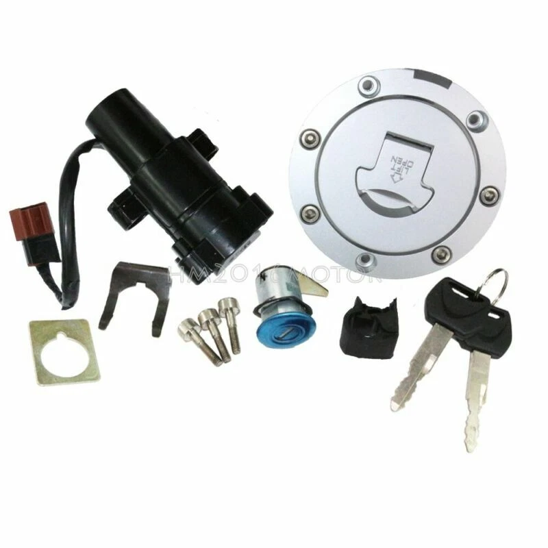 Ignition Switch Fuel Gas Cap Seat Lock Set Fit For Honda CBR600RR 2007 2008 2009 Foto 2 de 4