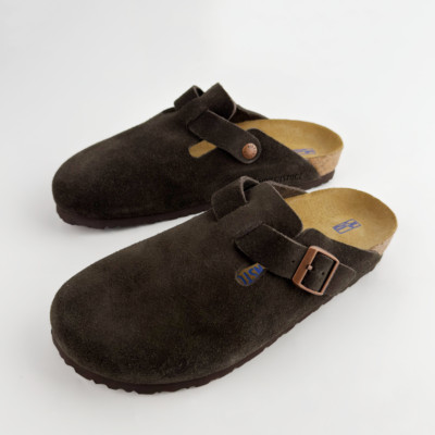 Birkenstock Boston Mocha Suede Leather Casual Comfort Clogs Men and Women shoes