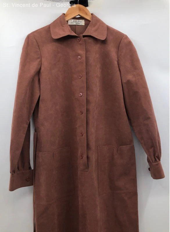 Vestido largo para mujer Mollie Paris rosa malva con cinturón - talla mediana Foto 2 de 4