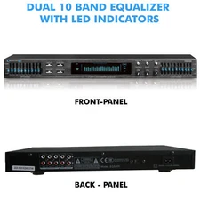 Professional Dual 10 Band Equalizer with Individual LED Indicators