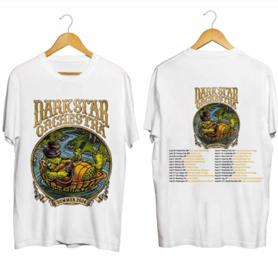 Dark Star Orchestra 2024 Summer Tour T-Shirt   Heavyweight Black Tee for Men