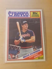 1988 Topps Revco #23 BRIAN DOWNING California Angels Baseball Card, OF, LF, (NM)