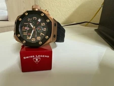 Swiss Legend  10541-RG-01-BB Trimix Black /  Rose gold tone Chronograph Watch