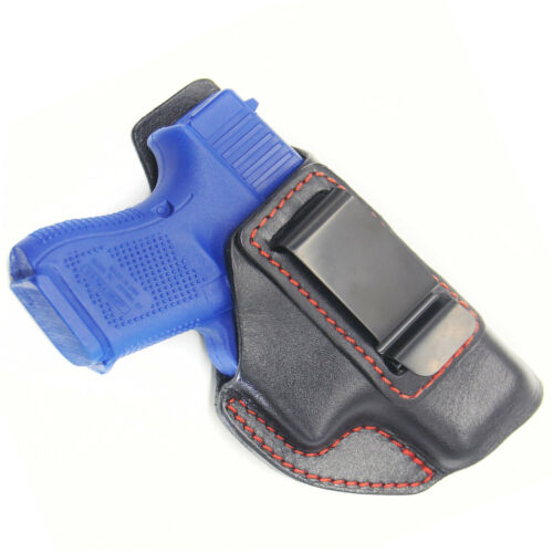 For G26 IWB Leather Holster Right Handed Conceal Carry CCW Fits Glock 26 - Picture 2 of 10