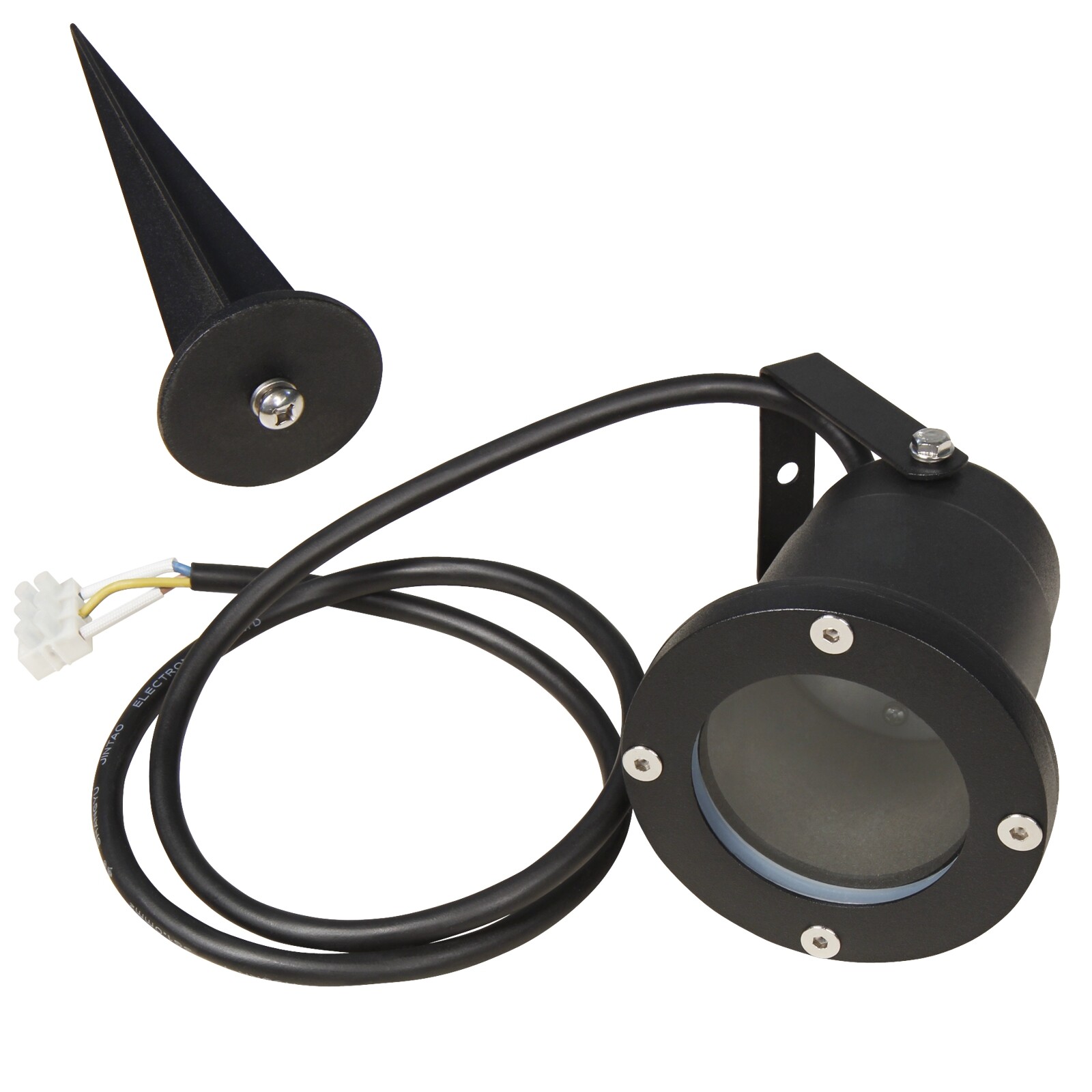 Gartenstrahler Silbergrau Mit GU10-Fassung & Erdspieß – IP68, 230V, Wetterfest