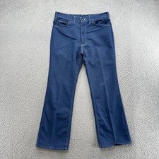 Vintage 70s Levi s For Men White Tab Medium Wash Denim Jeans Size 34x36