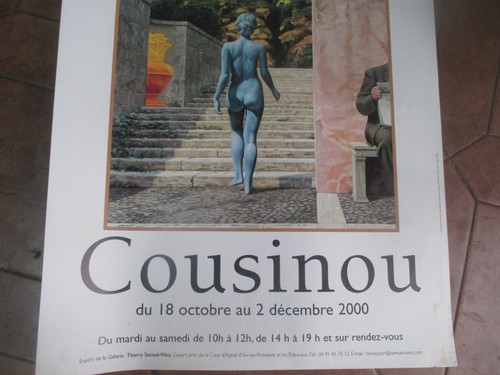 Affiche d'Exposition Galerie Jouvène de 2000 Henry Cousinou 60 X 43 cm 21 - Picture 3 of 3