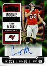 2023 PANINI CONTENDERS ROOKIE TICKET GREEN LASER AUTOGRAPH #169 CODY MAUCH AUTO
