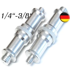 Spigot Adapter mit 1/4" - 3/8" Stativ Lampenstativ Foto Zoll Tripod Doppelbolzen