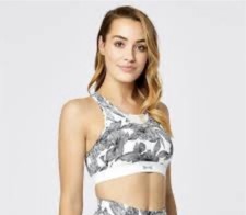 USA Pro Mid Support Bra Floral Size 8