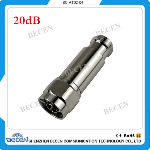Fixed Attenuator 2W N 20db Attenuator Microwave DC3GHz 50ohm Coaxial