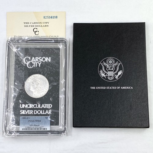 1883-CC Carson City Morgan Silver Dollar Graded PCGS MS64 GSA Hoard w/ OGP