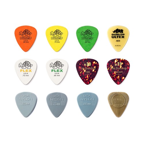 Dunlop Guitar Picks 12 Pack Variety for Acoustic Guitar Ultex Tortex Nylon - Picture 4 of 6
