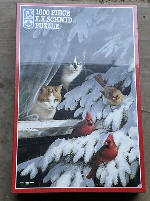 SEALED NEW BirdWatchers Cat 1000 Pc Jigsaw Puzzle Persis Weirs F.X./FX Schmid