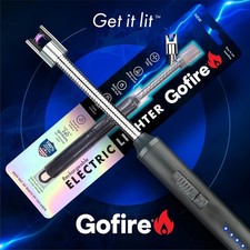GoFire Rechargeable Electric Lighter Windproof Flameless Arc Flexible Neck USB