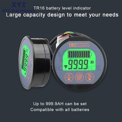 TR16 Multifunctional Waterproof Battery Indicator Voltmeter 80V 50A/100A/350A
