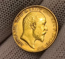 Half Sovereign Coin 1910 Solid Gold 22 Carat 4g Edward Vll Bullion