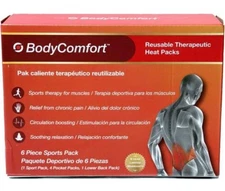 Body Comfort Reusable Therapeutic Heat Packs 6 Piece Sports Pack  NEW!
