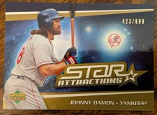 2006 Upper Deck #SA-JD Johnny Damon Star Attractions Gold #/699 - NM