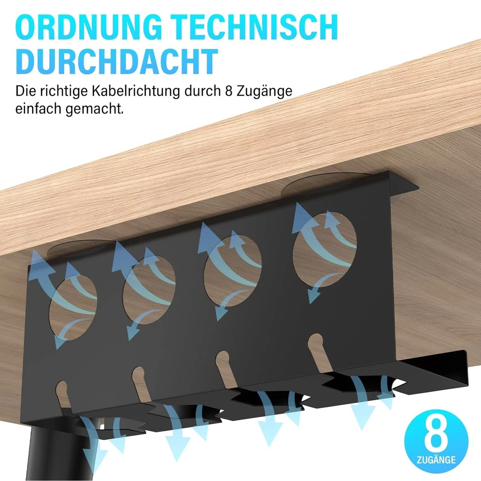 Kabelkanal Schreibtisch Tisch Kabelwanne Kabelmanagement Schreibtisch Organizer - Bild 2 von 4