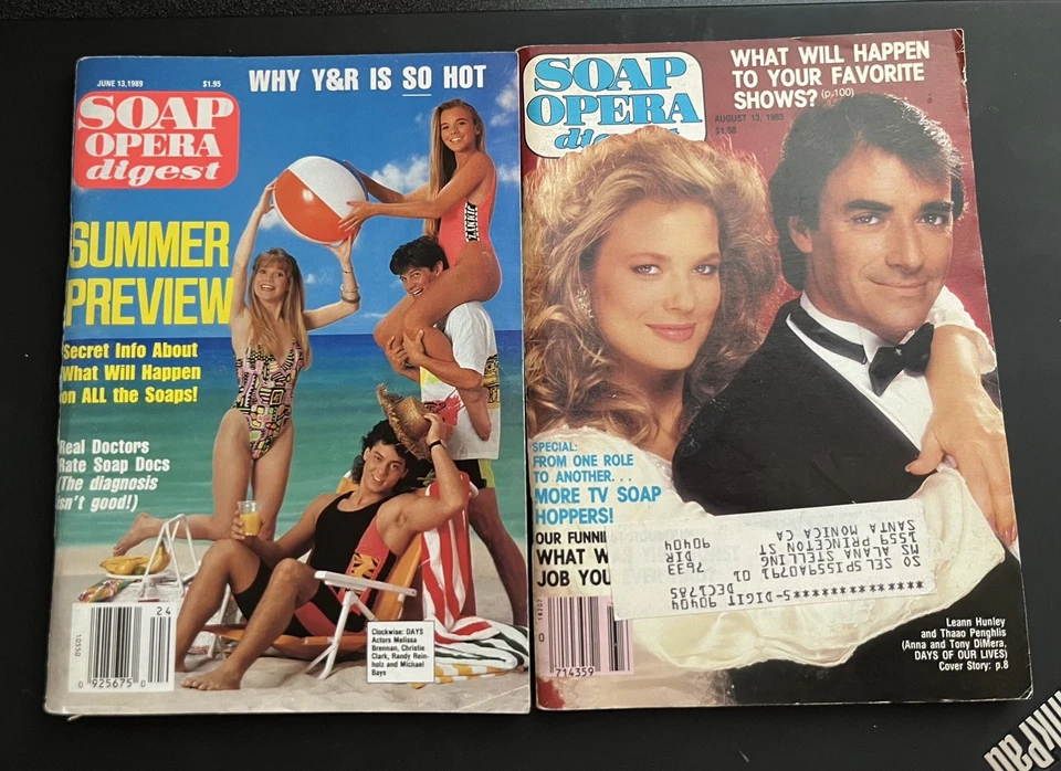  9 Vintage Issues of SOAP OPERA DIGEST Magazines 1984-1989    Primarily DOOL - Image 4 of 4