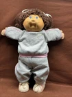 Vintage Cabbage Patch Gray Sweats With Kitty And Athletic Shoes