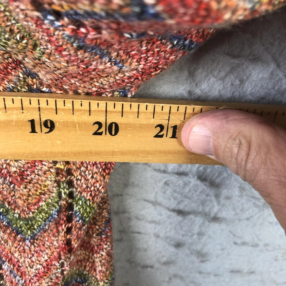 Daisy Fuentes Sweater Womens 2X Open Front Chevron Cardigan Duster WST-3600 - Image 4 of 4