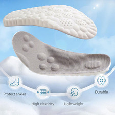4D Cloud Insoles for Men Women, Breathable Memory Foam Cloud Massage Insoles,...