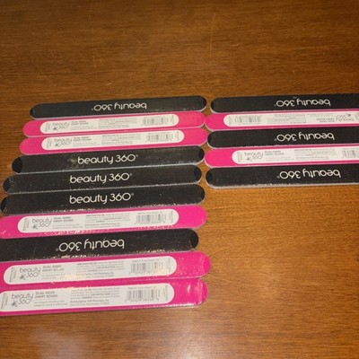 Beauty 360 Dual Sided Designer Board Nail File Coarse/Extra Coarse Lot Of 15  