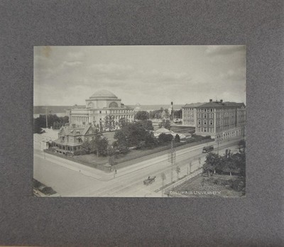 Antique Souvenir Art Print New York City Columbia University Black & White 1910