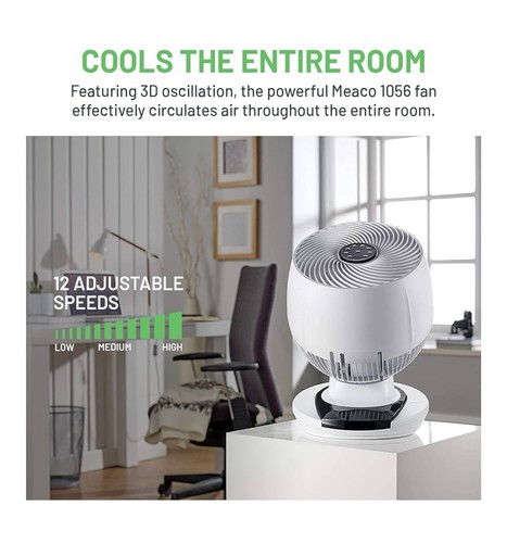 Meaco MeacoFan 1056 Air Circulator Cooling Fan Ultra-Quiet Eco Multidirectional